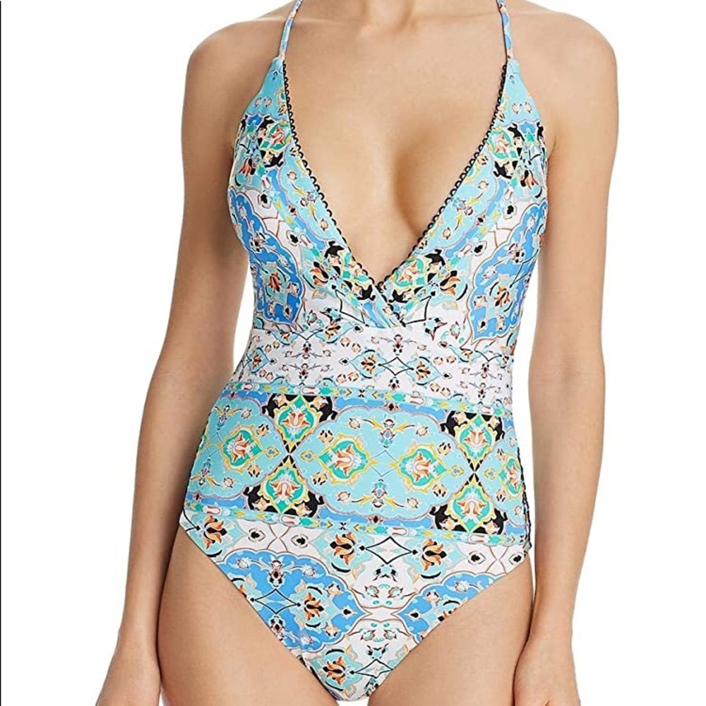NWT Nanette Lepore plunging beachwear one-piece